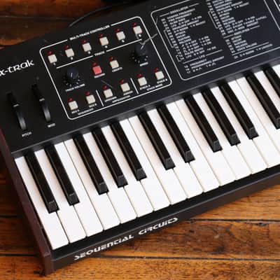 Sequential Six-Trak 49-Key 6-Voice Polyphonic Synthesizer 1984 - 1985 - Black with Wood Sides image 3