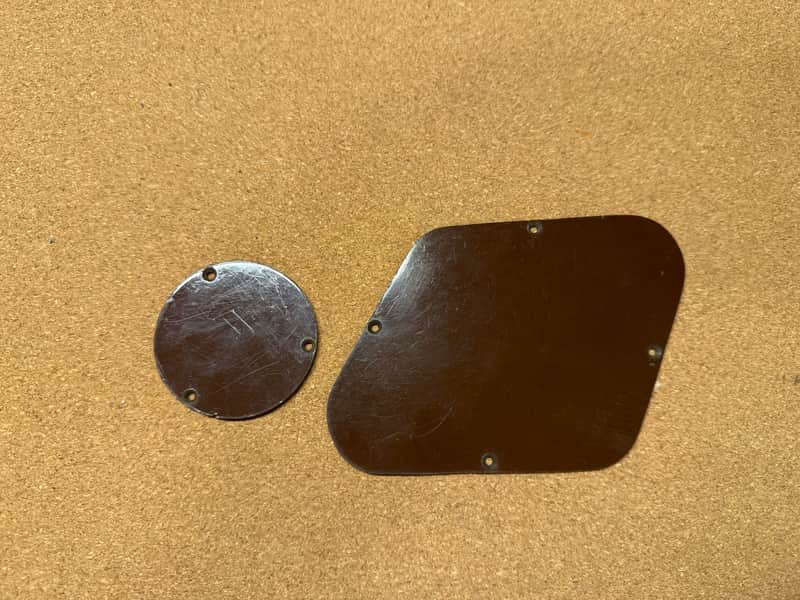 Gibson Vintage 1950's Les Paul Back Control Plates  1953 - Brown- fits 1954 1955 1956 1957 image 1