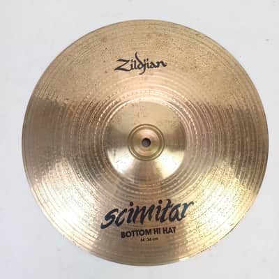 Zildjian 14"Scimitar Hi-Hats Cymbals Set Pair B8 Pre-ZBT Era 1230/1260g Vintage image 15