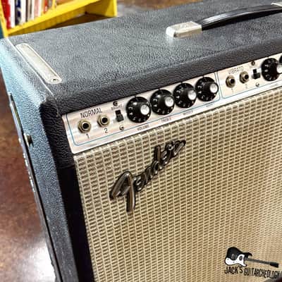 Fender Twin Reverb Silver Panel 2 x 12 Combo Guitar Amp (1974 - Black) image 2