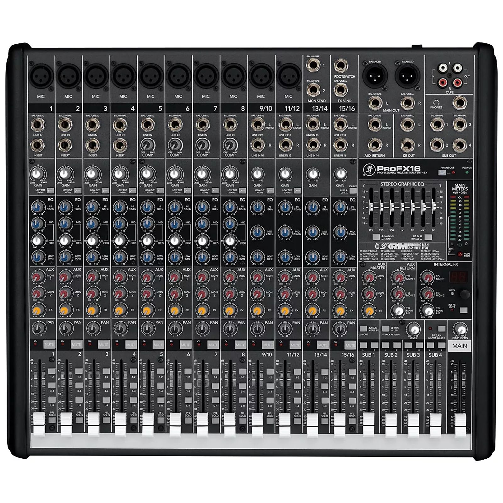 Mackie ProFX16 16-Channel Effects Mixer | Reverb