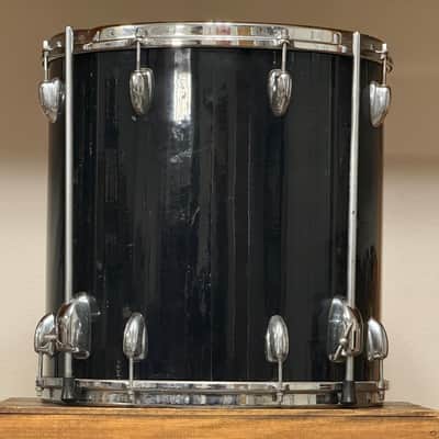 1970's Slingerland 16" Black 16x16 Floor Tom 3-Ply Maple image 6
