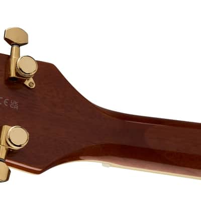 Gretsch Electromatic LTD Flame Okoume Broadkaster Double-Cut with Bigsby, Rosewood Fingerboard, Roundup Orange image 6