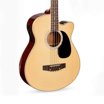 🎸Acoustic Electric Bass Guitar with a Rosewood Fretboard +Soft Case/Gig Bag +Strap +Cable +Picks!🎸 image 3