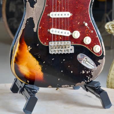 Fender Custom Shop LTD Roasted 61 Stratocaster Super Heavy Relic® Black over 3TSB image 2