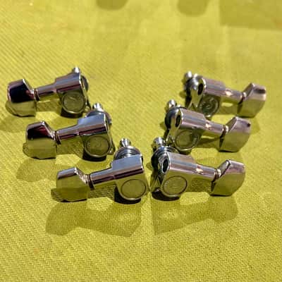 Vintage Schaller 3x3 M6 1970s Chrome Tuners Tuning Machines image 3