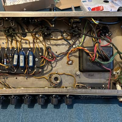 1966 Fender Super Reverb 2-Channel 40W 4x10" Guitar Combo Black Panel image 14