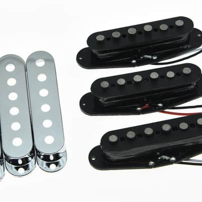 Set of Chrome Silver Pickups Alnico 5 hot wound Pickups Set for Stratocaster with accessories image 1