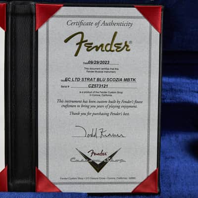 Fender Limited Edition Crossroads Centre 25th Anniversary Custom Shop Masterbuilt Todd Krause Eric Clapton Signature Stratocaster Blu Scozia 2023 (CZ573121) image 7