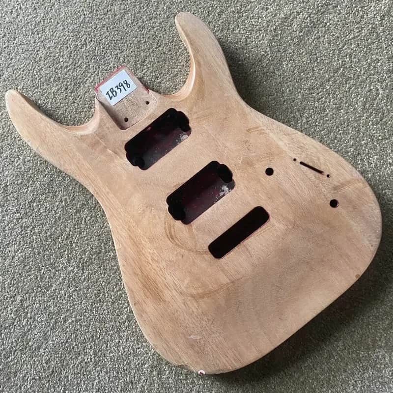 Okoume Wood HH Guitar Double Cutaway Body image 1