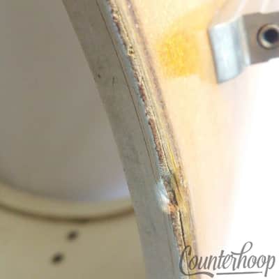 Leedy&Ludwig 22x14" Bass Drum Gold Sparkle Vintage 50s Nickel Rail Mount Elkhart image 11