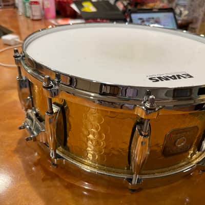 Gretsch S1-0514-BRH Full Range Series Hammered Brass 5x14" Snare Drum 2014 - Present - Hammered Brass image 2