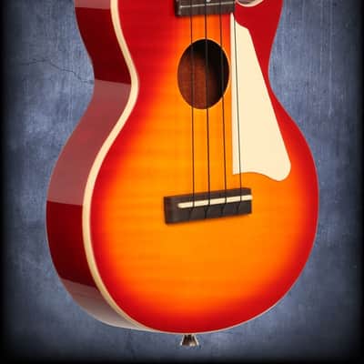 Epiphone Les Paul Acoustic Electric Uke Heritage Cherry Sunburst W/Bag image 9