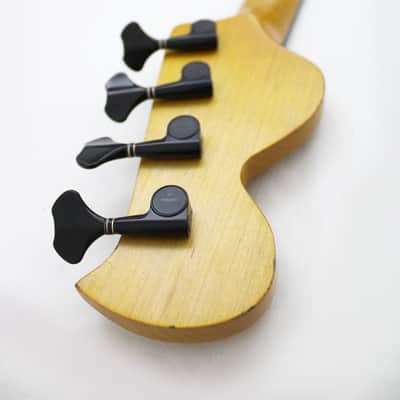 DWG Custom 34" Proto 4-String Bass Guitar Relic Roasted Pine image 8