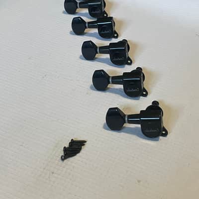 2000's Era Jackson Dinky Guitar Black Reverse Jin Ho Korea Tuners Tuning Pegs 6 In Line image 2
