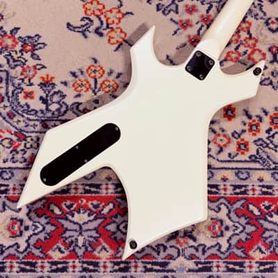 1985 B.C. Rich N.J. Series Warlock w/ Kahler - Made In Japan - Glitter Rock White image 4