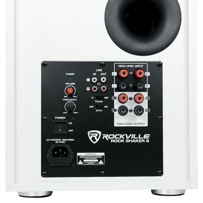 Rockville Rock Shaker 8" Inch White 400w Powered Home Theater Subwoofer Sub image 3