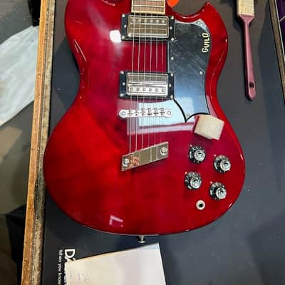 Guild Polara Deluxe Electric Guitar - Cherry Red image 12