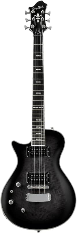 Hagstrom Ultra Swede Left hand Cosmic Black Burst Guitar with Case image 1