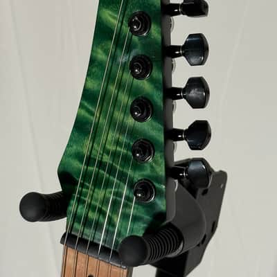 custom built Ibanez style guitar RGA style 2025 - Transparent green nitro image 3