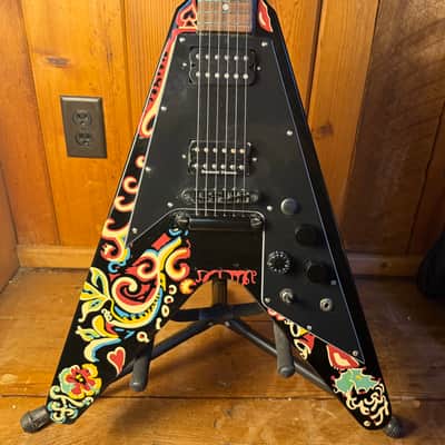 Epiphone Jimi Hendrix Love Drops Flying V electric guitar w/ original hardshell case image 15