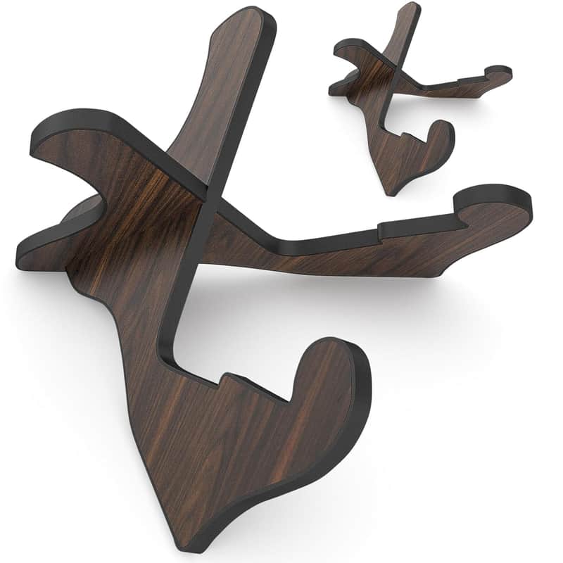 Guitar Stand Wooden Guitar Stand Portable Folding Instrument Holder For Acoustic Classic Electric Bass Guitar (Black Walnut 2P) image 1