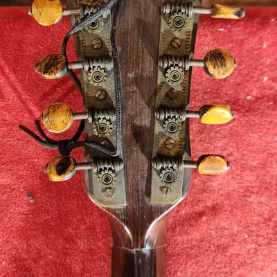 LUTHIER SPECIAL Antique 1900s Italian Mandolin Natural For Repair w/ Chipboard Case image 10