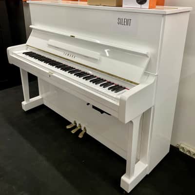 Yamaha PIANOFORTE VERTICALE U1 BIANCO + SILENT image 1