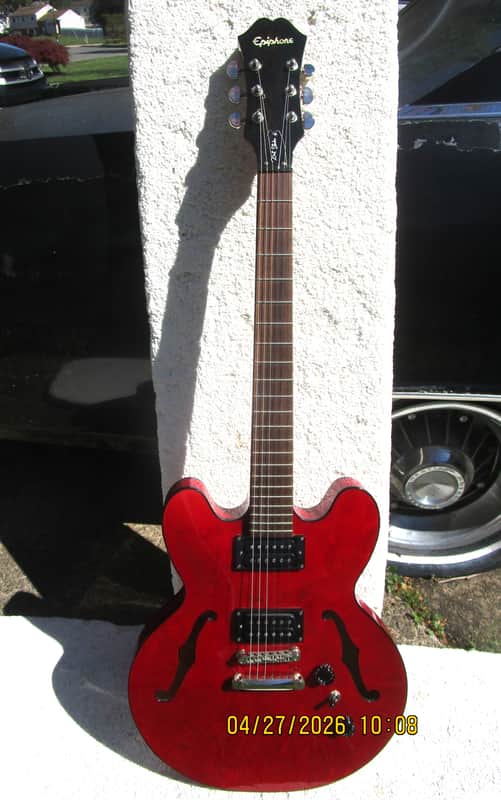 Epiphone Dot Studio 335 Guitar,  Cherry Red, Gig Bag, Mint image 1