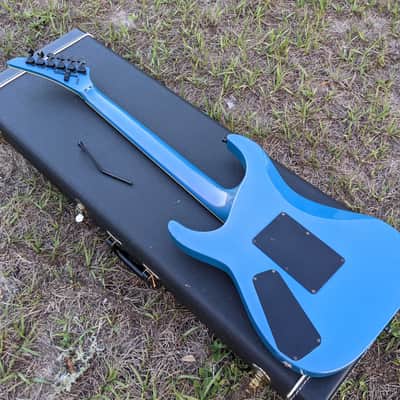 1987 Kramer Mach II Stagemaster Standard Flip Flop Blue W/OHSC Great Condition Overall image 19