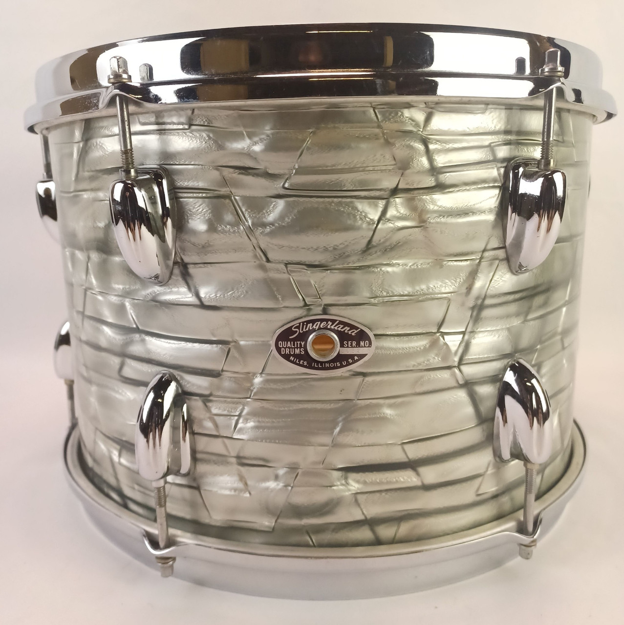 Slingerland 9x13" Light Blue Pearl Tom Drum Mid-70s Sound King Stick-Saver Rims — main photograph
