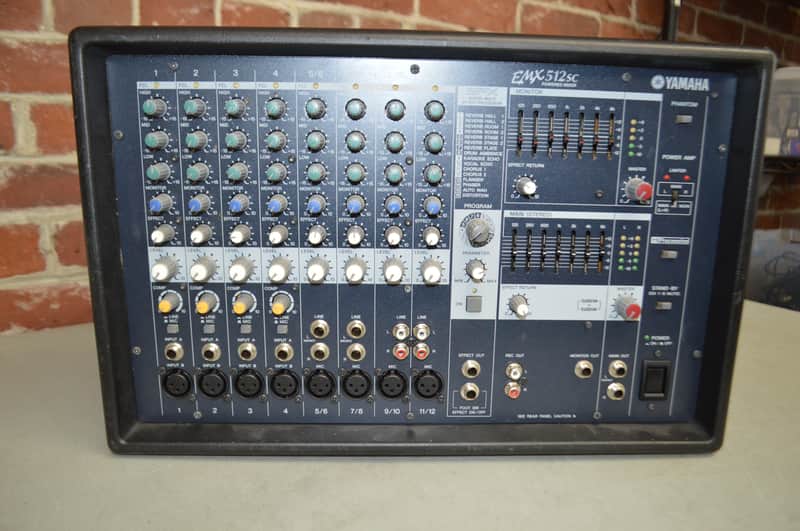 Yamaha EMX512SC 12 Channel 500-Watt Powered Analog Mixer-AS IS image 1