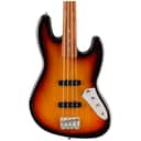 Fender Jaco Pastorius Fretless Jazz Electric Bass with Case, 3-Color Sunburst, Open Box (Good)