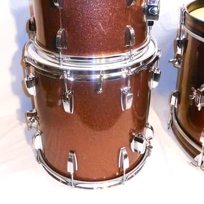 Ludwig Vintage 1966 Burgundy Sparkle Downbeat Drum Set 20".14",12" EXCELLENT!! image 20