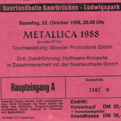 Metallica Autograph 1988 (Jason Newsted,James Hetfiel...) 1988 + Kirk Hammett's Guitar Pick 1988 image 8