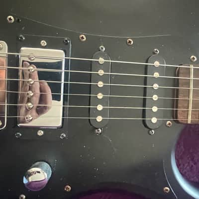Vintage 1986 Aria Pro II 'The Cat' - MIJ - Electric Guitar HSS Hardtail Black image 3