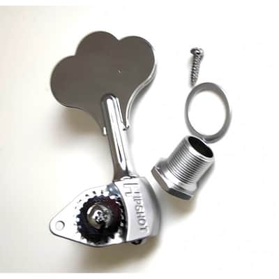 1 Hipshot RIGHT side Chrome Licensed Ultralight Bass Tuner 14mm 3/8 Clover image 5