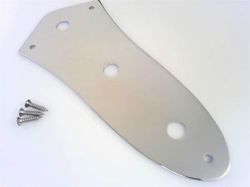 True Custom Shop® 3 Hole Chrome Control Plate for Fender Jazz Bass USA and MIM image 1