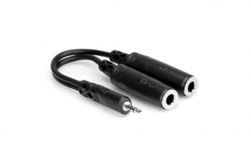 Hosa YMP-233 - 3.5mm (1/8") TRS (AUX) to Dual 1/4" TRSF image 1