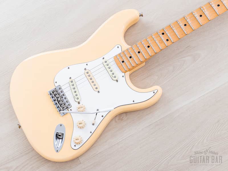 1996 Fender Custom Edition Yngwie Malmsteen Stratocaster ST72-140YM Yellow White w/ Dimarzio, Case & Hangtag, Japan MIJ image 1