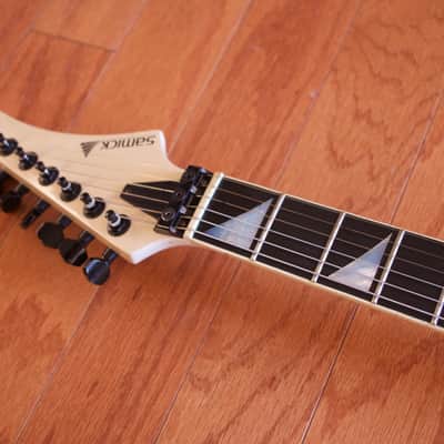 Samick Strat Neck Thru 80's Pearlescent Cream image 3