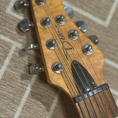 Dean Avalanche 7 2000s - Translucent Red 7-String Electric Guitar String Through Body image 3