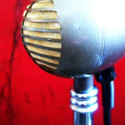 Vintage 1940's RCA MI-12017 dynamic microphone High Z w cable & Snyder DM-1 stand prop display image 8