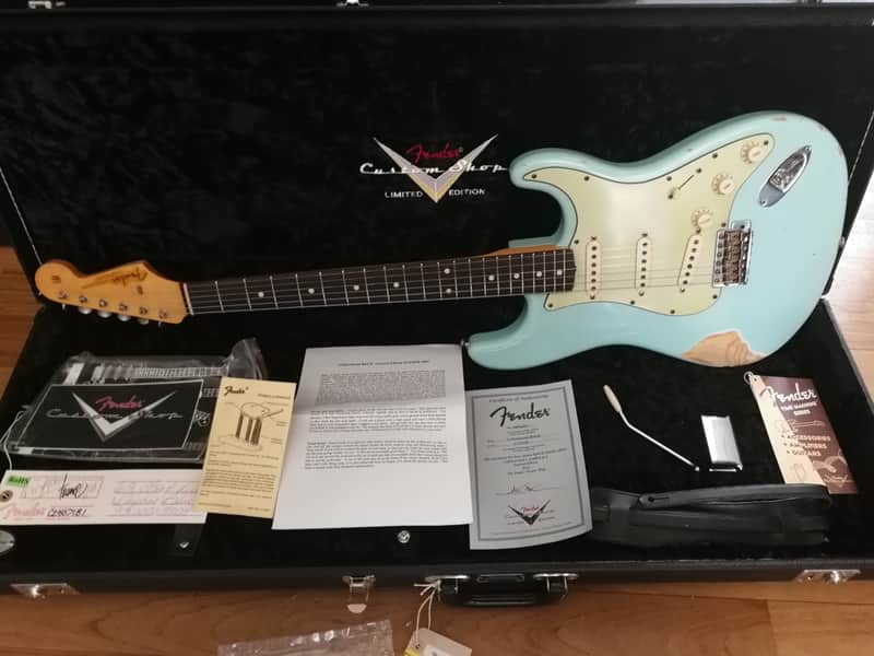 Fender Stratocater Custom Shop Relic 62 L.E. Namm 2007 Daphne Blue Abigail Ybarra handwound 2007 - Daphne Blue image 1