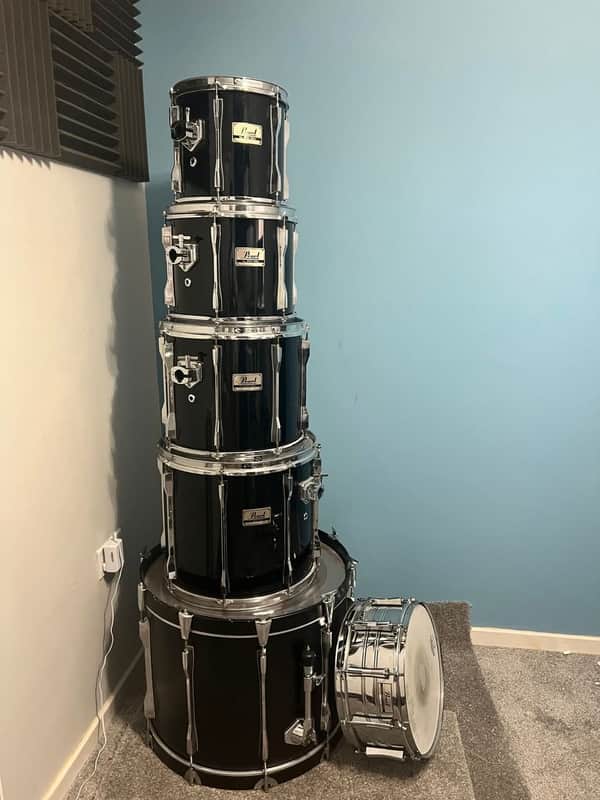Vintage Pearl BLX 100% birch shells, (made in Japan era) drum kit image 1