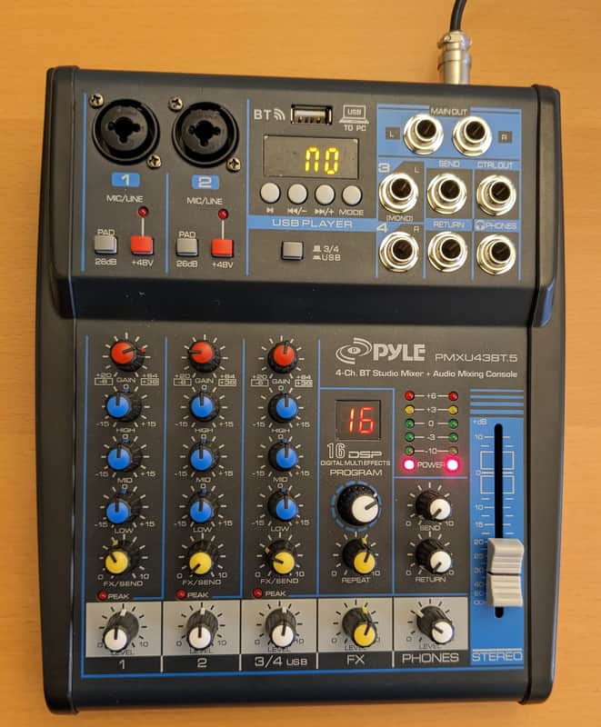 Pyle Pro PMXU43BT - 4 Channel Mixer with BT & FX image 1