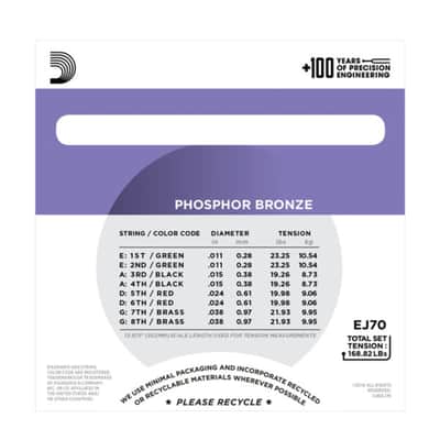 D'Addario Mandolin Strings  EJ70 11-38 Phosphor Bronze Ball End - Strings image 3