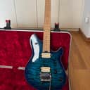 EVH Wolfgang WG QM with baked maple neck and EVH WG case - Chlorine Burst
