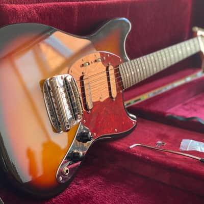 Fender 1969 Reissue Mustang Three Tone Sunburst MIJ Japan 2002 w/ Hardcase image 1