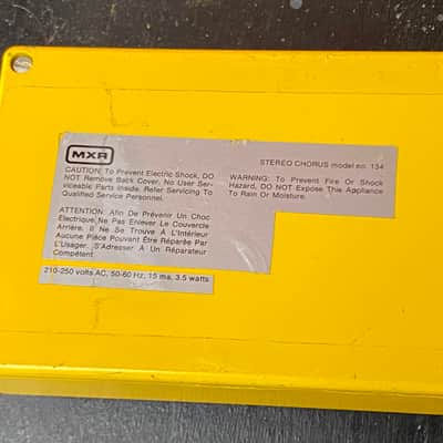 MXR Stereo Chorus 1979 - Yellow Large Metal Box 220Volts image 4